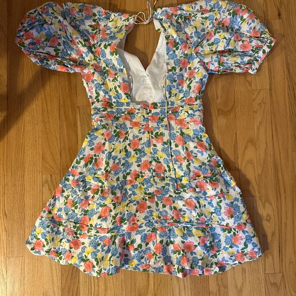 Amir Avian Puff Sleeve Mini Floral Dress Dress 6 - Picture 6 of 6